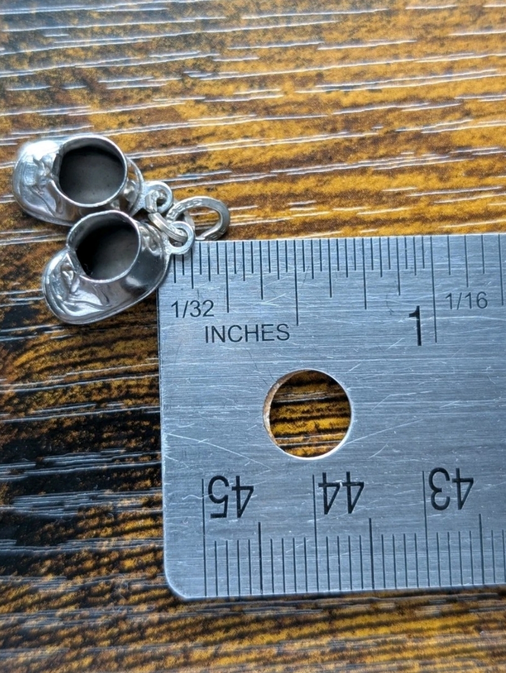 Vintage Silver B Beau Sterling Pair Baby Shoe Booties Small Charm Collectible - Picture 15 of 16